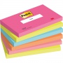 Karteczki samoprzylepne Post-it®, POPTIMISTIC, 76x127mm, 6x100 kart., Bloczki samoprzylepne, Papier i etykiety