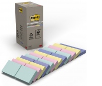 Karteczki samoprzylepne POST-IT&reg; Recycled Notes, 38x51mm, 24x100 kart., pastelowe mix