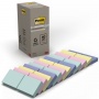 Sticky notes POST-IT&reg; Recycled Notes, 38x51mm, 24x100 sheets, pastel mix, Self-adhesive pads, Paper and labels, EKO-CERT