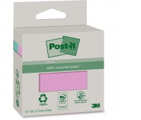 Ekologiczne karteczki samoprzylepne Post-it, 76x76mm, 2x100 kart., jaskrawor&oacute;żowy