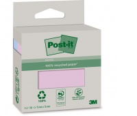 Ekologiczne karteczki samoprzylepne Post-it, 76x76mm, 2x100 kart., pastelowy r&oacute;ż