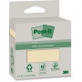 Ekologiczne karteczki samoprzylepne Post-it, 76x76mm, 2x100 kart., żółte, Bloczki samoprzylepne, Papier i etykiety