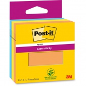 Karteczki samoprzylepne Post-it Super Sticky, 76x76mm, 3x45 kart., pomarańczowe