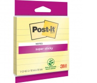 Karteczki samoprzylepne Post-it Super Sticky XL w linię, 101x101mm, 45 kart., ż&oacute;łte