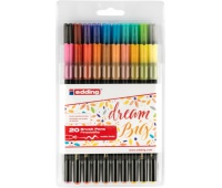 Pisak z końcówką pędzelkową e-1340 EDDING, 1-3 mm, 20 szt., mix kolorów