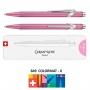 Długopis CARAN D'ACHE 849 Colormat-X, M, w pudełku, różowy, Długopisy, Artykuły do pisania i korygowania