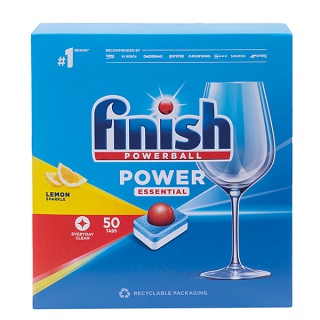 Tabletki do zmywarki FINISH Power Essential, 50szt., lemon, Środki czyszczące, Artykuły higieniczne i dozowniki