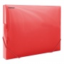 Elasticated Expanding File DONAU, PP, A4/30, 700 micron, transparent red, Box files, Document archiving