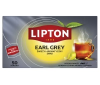 Tea LIPTON black, Earl Grey, 50 bags