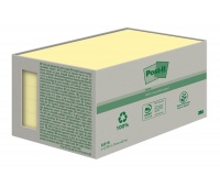 Karteczki samoprzylepne Post-it® Recycled (655-1B), 76x127mm, 6x100 kart., żółte