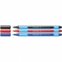 Długopis SCHNEIDER Slider Edge, XB 1,4mm, 3 szt., blister, mix kolorów, Długopisy, Artykuły do pisania i korygowania
