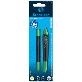 Ballpoint pen SCHNEIDER Breeze, 1 pcs, blister, black-green