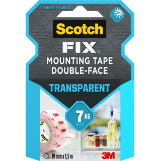 Mounting tape SCOTCH®, 19mm x 1,5m, transparent