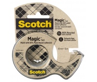 Taśma biurowa SCOTCH&reg; Magic&trade; (9-1915D), 66% kleju roślinnego, matowa, 19mm, 15m, z dyspenserem