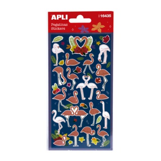 Stickers APLI, flamingo, 33 pcs.