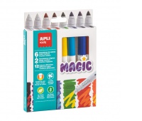 Markers APLI Kids, magic-color-changing, 8 pcs, mix colors