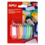 Key hangers APLI, 22x51 mm, 10 pcs, blister, mix colors