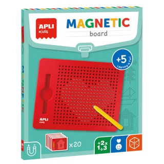 Magnetic board APLI Kids, L, with stylus, 10 cards with 20 drawings