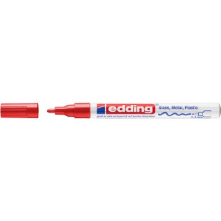 Glossy oil marker e-751 EDDING, 1-2 mm, red