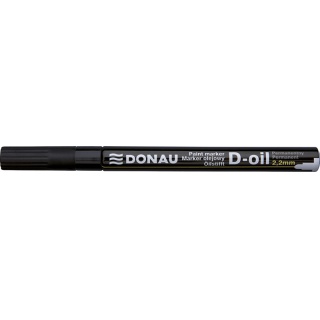 Marker olejowy DONAU, 2,2mm, zawieszka, czarny, Markery, Artykuły do pisania i korygowania