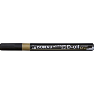 Marker olejowy DONAU, 2,2mm, zawieszka, złoty, Markery, Artykuły do pisania i korygowania