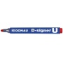 Marker permanentny DONAU D-Signer, okrągły, 2-4mm (linia), zawieszka, czerwony, Markery, Artykuły do pisania i korygowania