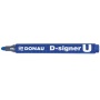 Marker permanentny DONAU D-Signer, okrągły, 2-4mm (linia), zawieszka, niebieski, Markery, Artykuły do pisania i korygowania