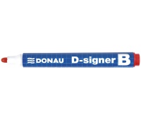 Marker do tablic DONAU D-Signer, okrągły, 2-4mm (linia), zawieszka, czerwony