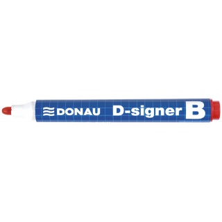 Marker do tablic DONAU D-Signer, okrągły, 2-4mm (linia), zawieszka, czerwony, Markery, Artykuły do pisania i korygowania