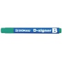 Whiteboard marker DONAU D-Signer, round, 2-4mm (line), pendant, green