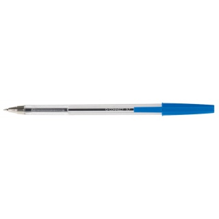 Długopis Q-CONNECT z wymiennym wkładem 0,7mm (linia), zawieszka, niebieski, Długopisy, Artykuły do pisania i korygowania