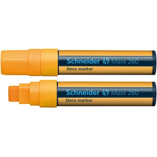 Chalk marker SCHNEIDER Maxx 260 Deco, 5-15mm, pendant, orange