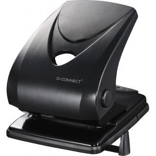 Hole punch Q-CONNECT HEAVY DUTY HOLE, picks up to 40 sheets of paper, black