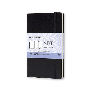 Album MOLESKINE Japanese L (9x14cm), accordion page sequence, hardcover, 60 pages, black