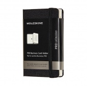 Etui na wizytówki MOLESKINE PRO (6,5x10,5cm), 2 kieszonki, czarne