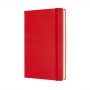 Notes MOLESKINE Classic L (13x21 cm), in line, hardcover, scarlet red, 400 pages, red
