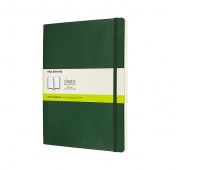 Notes MOLESKINE Classic XL (19x25cm), w gładki, miękka oprawa, myrtle green, 192 strony, zielony
