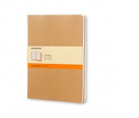 Zestaw 3 zeszytów MOLESKINE Cahier Journals XL (19x51cm), w linie, 120 stron, piaskowy