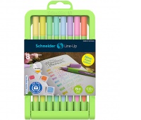 Cienkopis SCHNEIDER LINE-UP PASTEL, 0,4mm, 8 szt, w kasecie typu stojak - mix kolor&oacute;w