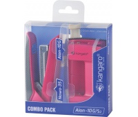 Stapler set New-35 + Aion-10G punch, pendant box, pink