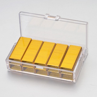 Staples no.10 KANGARO, plastic box, yellow