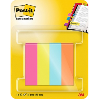 Tags POST-IT® (670-4POP-EU), paper, 12,7x44,4mm, 4x50 sheets, color mix neon