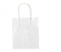 Gift bag, paper, 24x31x12cm, 110g/m2, kraft, white
