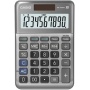Kalkulator biurowy CASIO MS-100FM, 10-cyfrowy, 103x147x28,8mm, szary, Kalkulatory, Urządzenia i maszyny biurowe