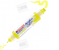 Marker akrylowy 3D e-5400 EDDING, podw&oacute;jny, 2-3 mm, 5-10 mm, ż&oacute;łty neonowy