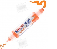 Marker akrylowy 3D e-5400 EDDING, podw&oacute;jny, 2-3 mm, 5-10 mm, pomarańczowy neonowy