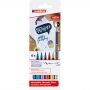 Pen with brush tip e-1340 EDDING, 6 pcs, mix of metallic colors