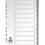 Dividers Q-CONNECT, PP, A4, 225x297mm, 1-10, 10pcs, grey, Polypropylene dividers, Document archiving