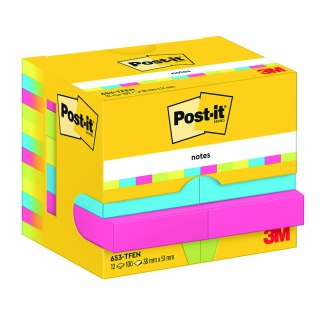 Sticky notes Post-it®, ENERGETIC, 38x51mm, 12x100 sheets