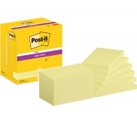 Sticky notes POST-IT® Super Sticky (655-S), 127x76mm, 12x90 sheets, bright yellow